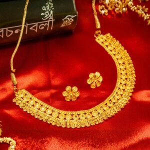 Zenvy Creation Premium 24KT Gold-Plated Bridal Necklace Set