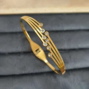 Gold-Plated Stainless Steel Contemporary Anti-Tarnish Geometric Bracelet