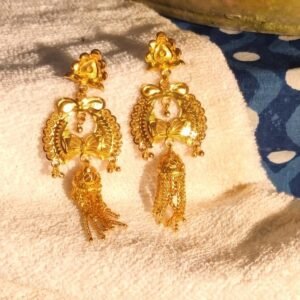 Zenvy Creation Premium 24K Gold Plated Sabeki Earrings