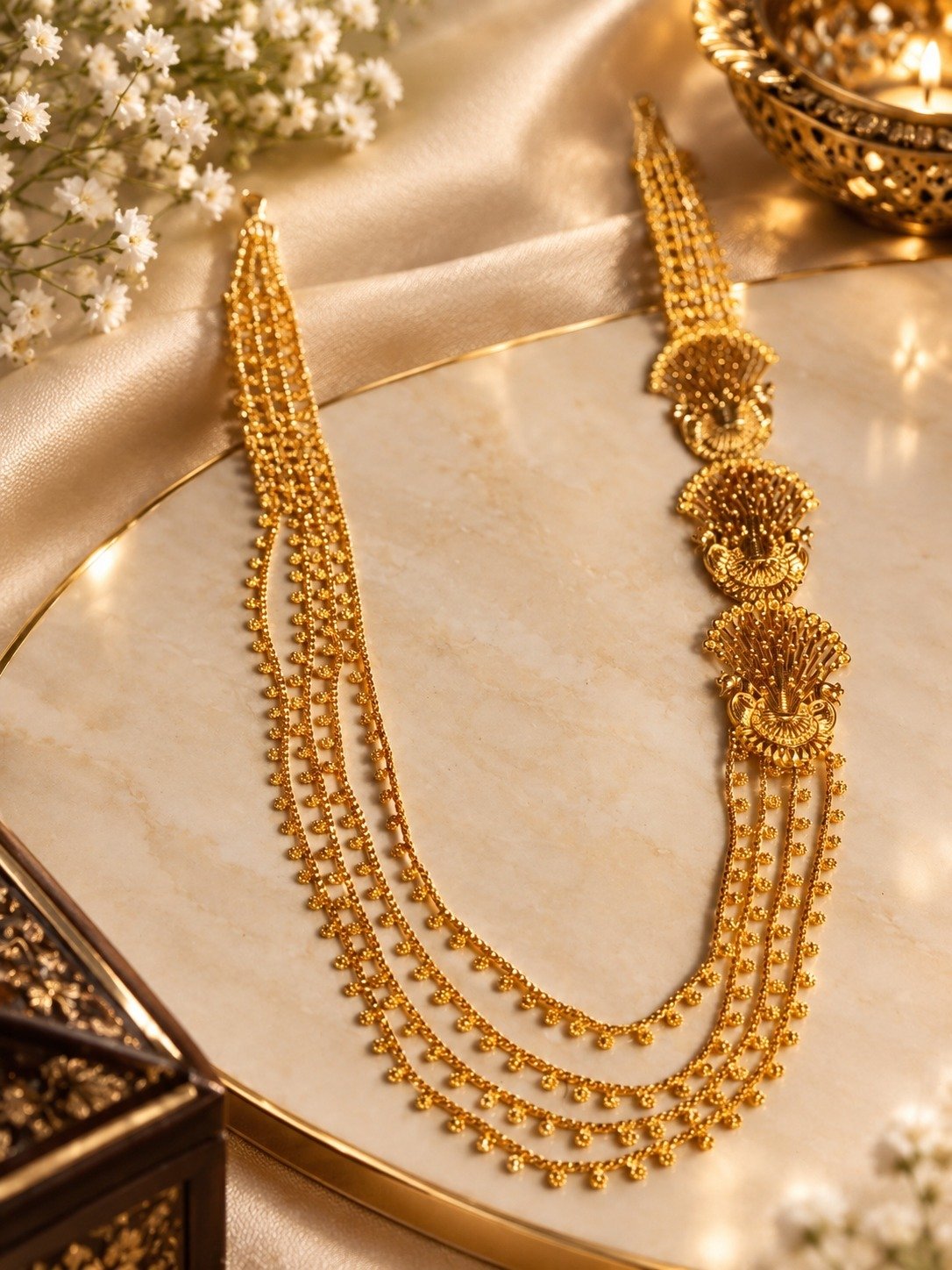 Zenvy Creation Premium 24Kt Gold Plated Mayuri Lahori