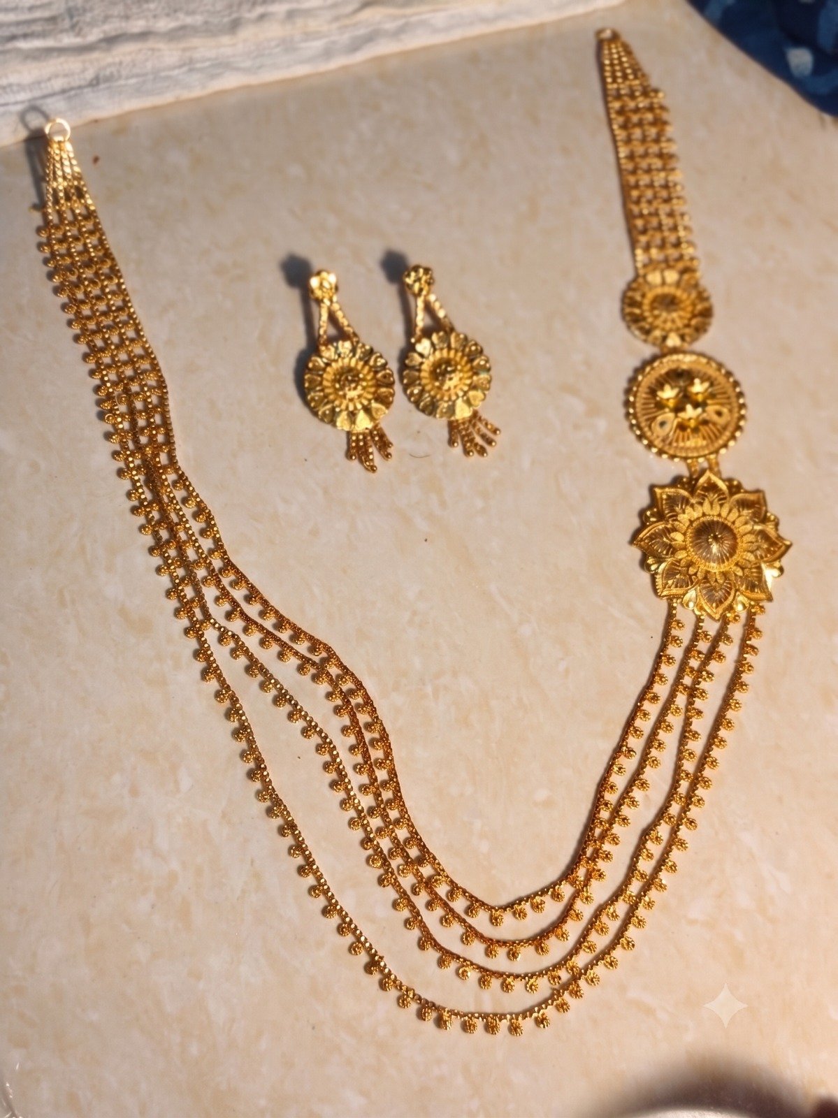 Zenvy Creation Premium 24Kt Gold Plated Floral Lahori