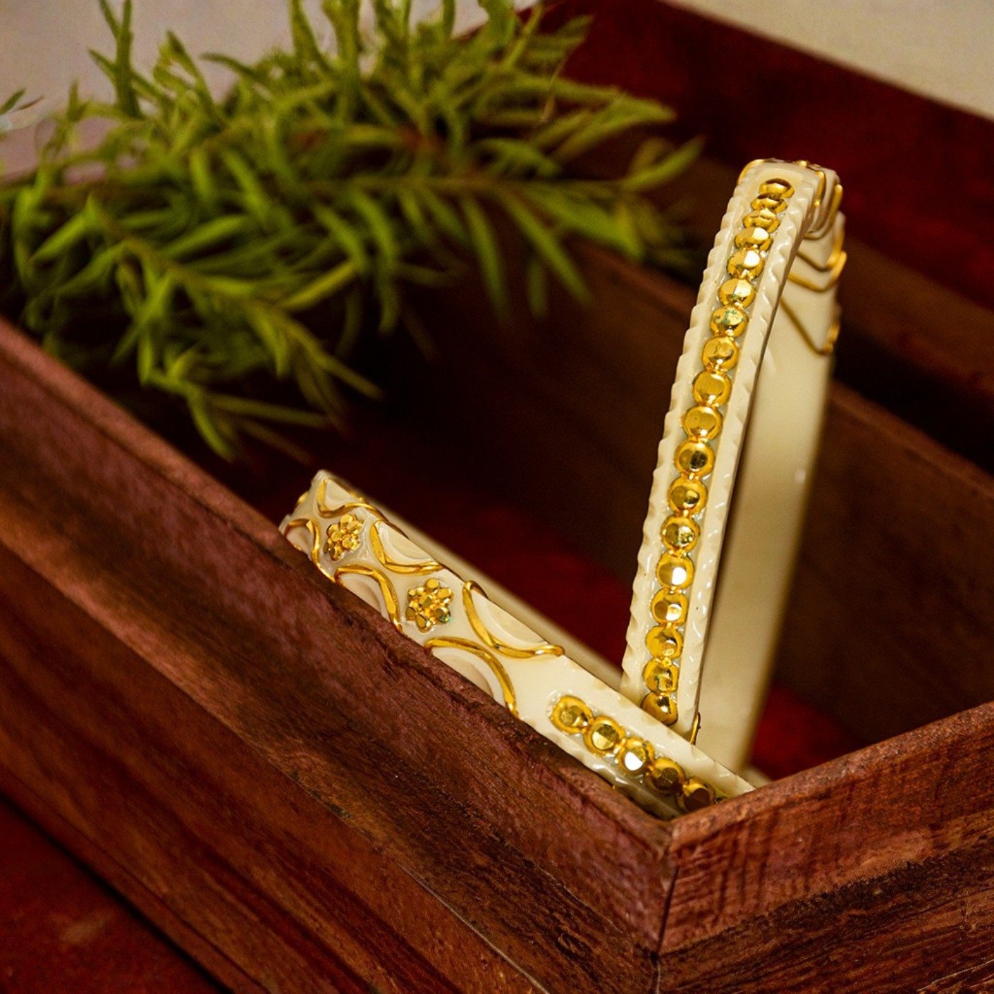 Zenvy Creation Premium 24Kt Gold Plated Flower Sakha - Image 3