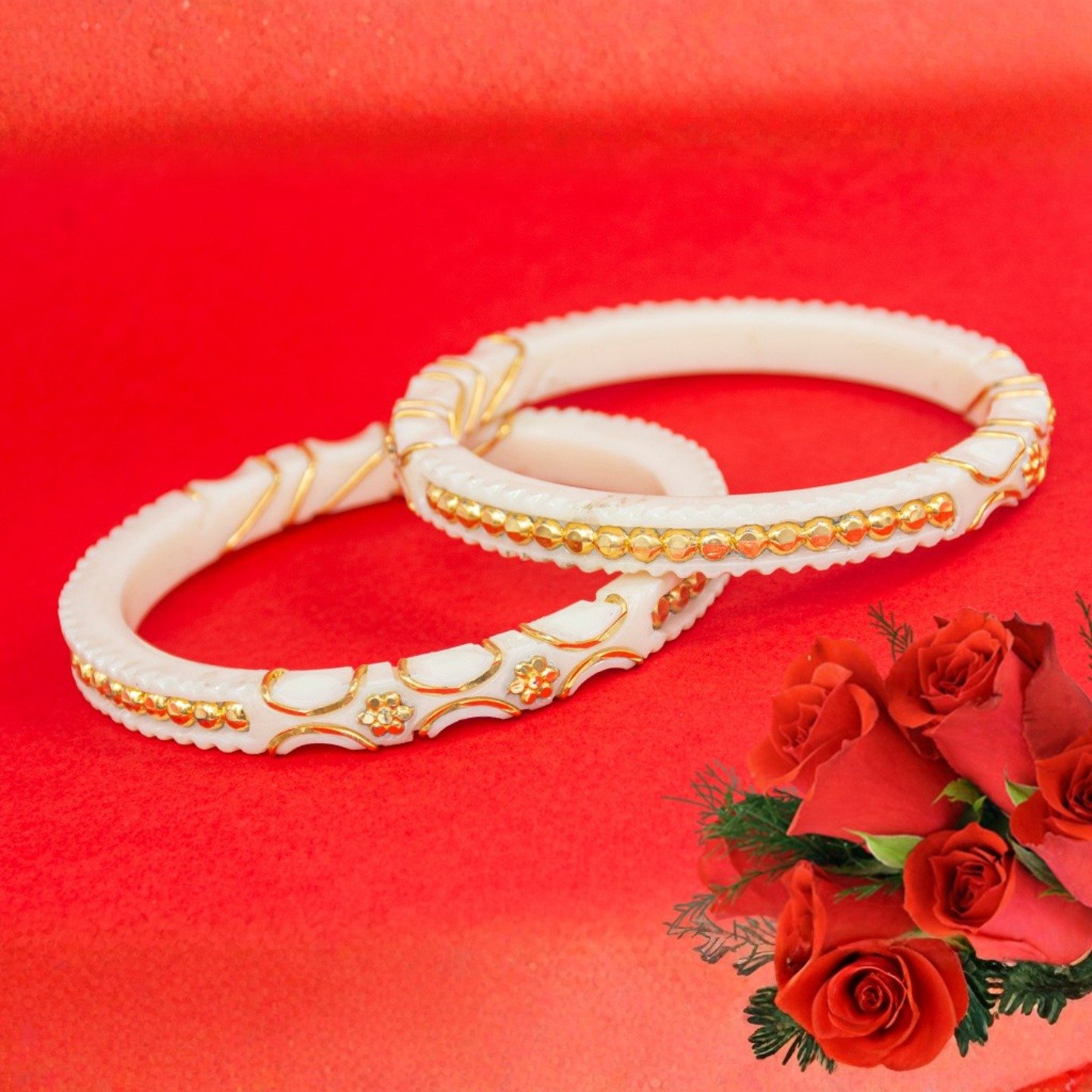 Zenvy Creation Premium 24Kt Gold Plated Flower Sakha - Image 2