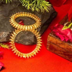 Zenvy Creation Premium 24KT Gold-Plated Floral Kankan