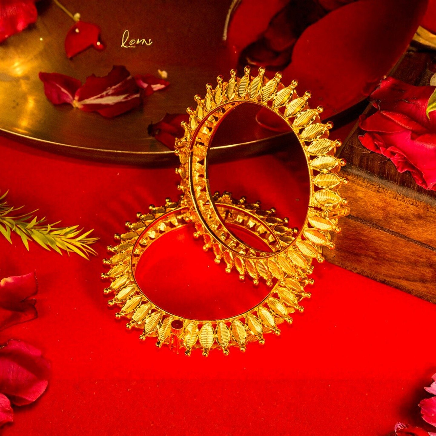 Zenvy Creation Premium 24KT Gold-Plated Floral Kankan - Image 2