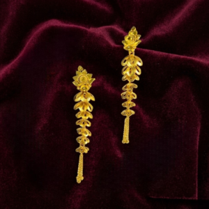Zenvy Creation Premium 24Kt Gold Plated Floral Cascade Earrings